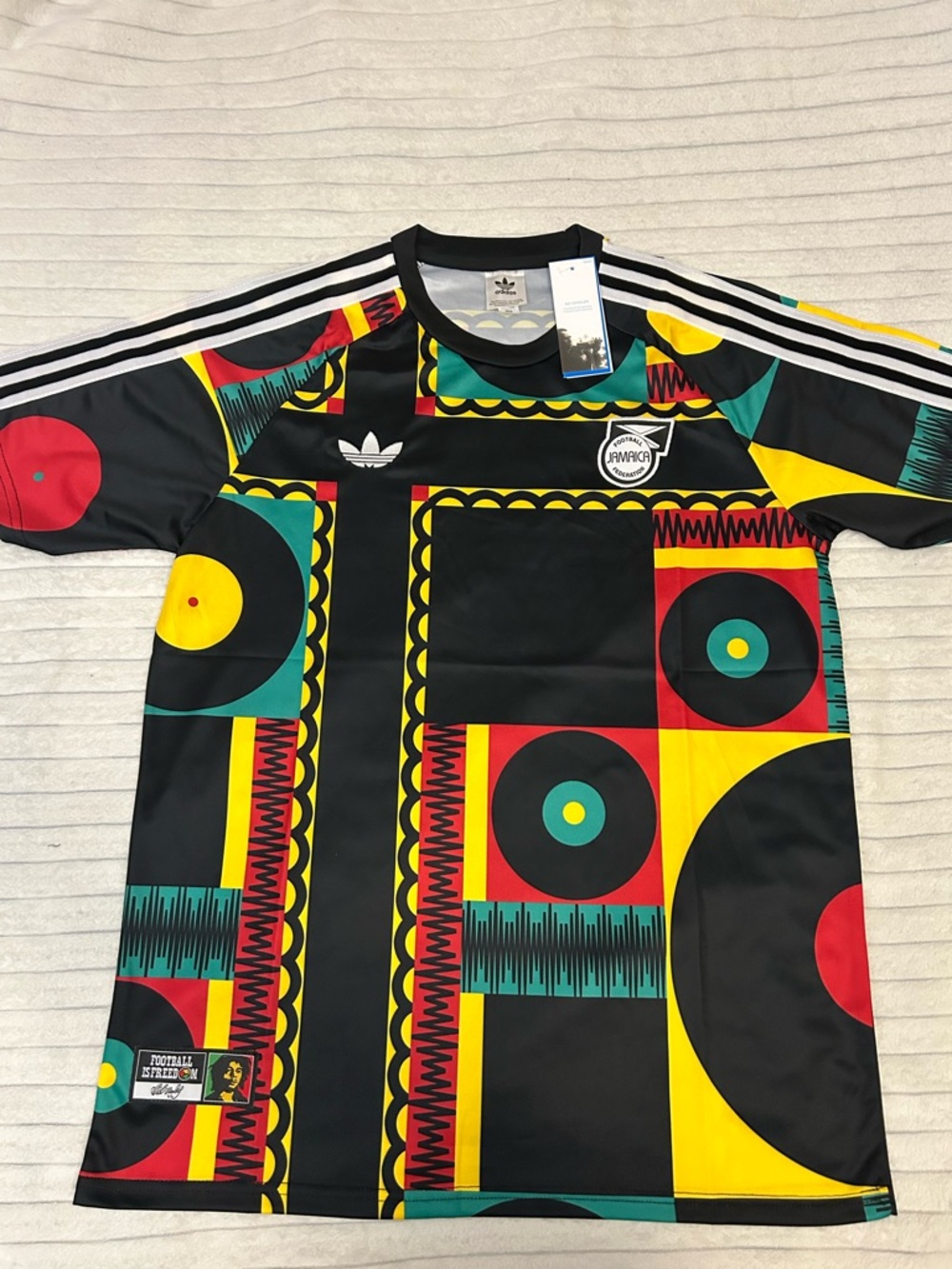 adidas Black Multicolor Graphic Soccer Jersey